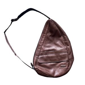 LL Bean Ameribag Leather Healthy Back Bag Shoulder Sling Backpack Purse